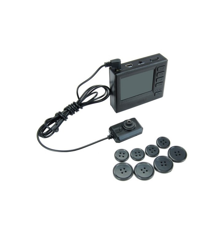 Microcamera bottone + Microregistratore LCD
