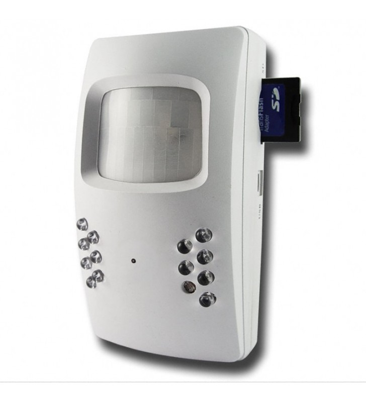 Microcamera occultata in sensore antifurto + Dvr